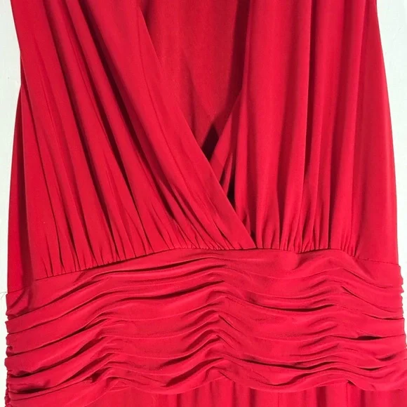 Evan Picone Deep Red Maxi Dress - Picture 8 of 11